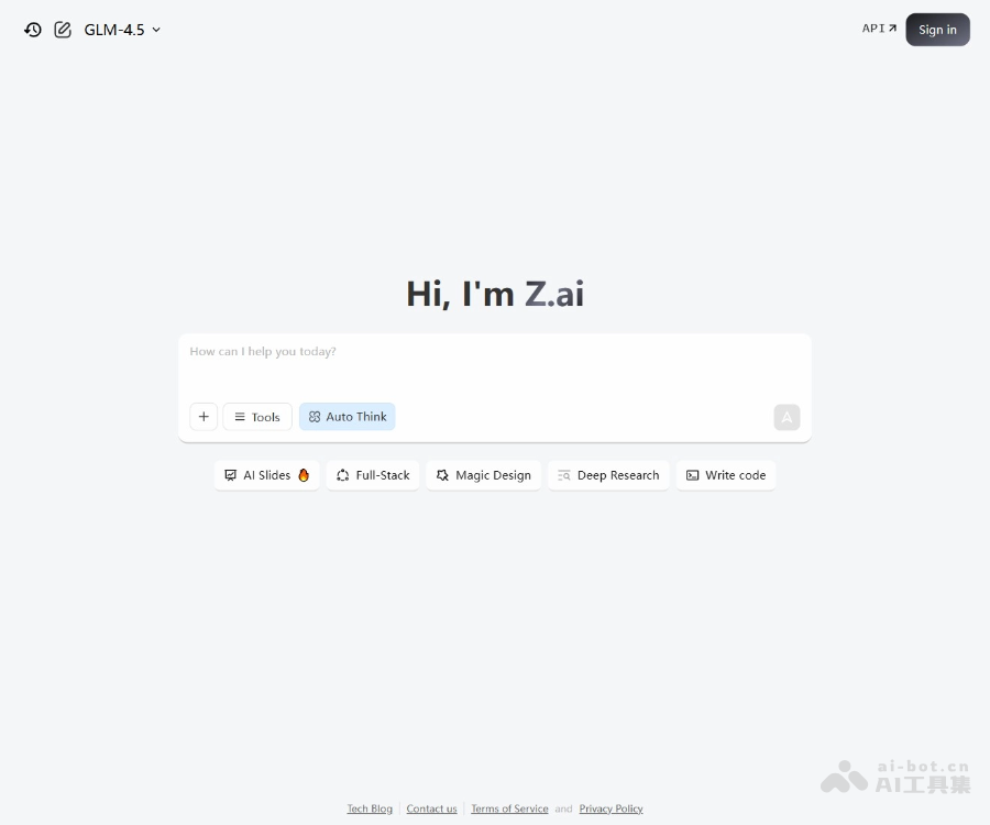 Z.ai - 智谱面向全球推出的AI模型体验平台 Logo