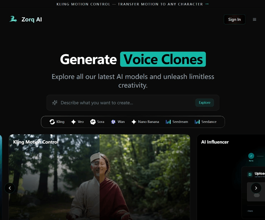 Zorq AI - 多模型聚合 AI 创意生成平台 Logo